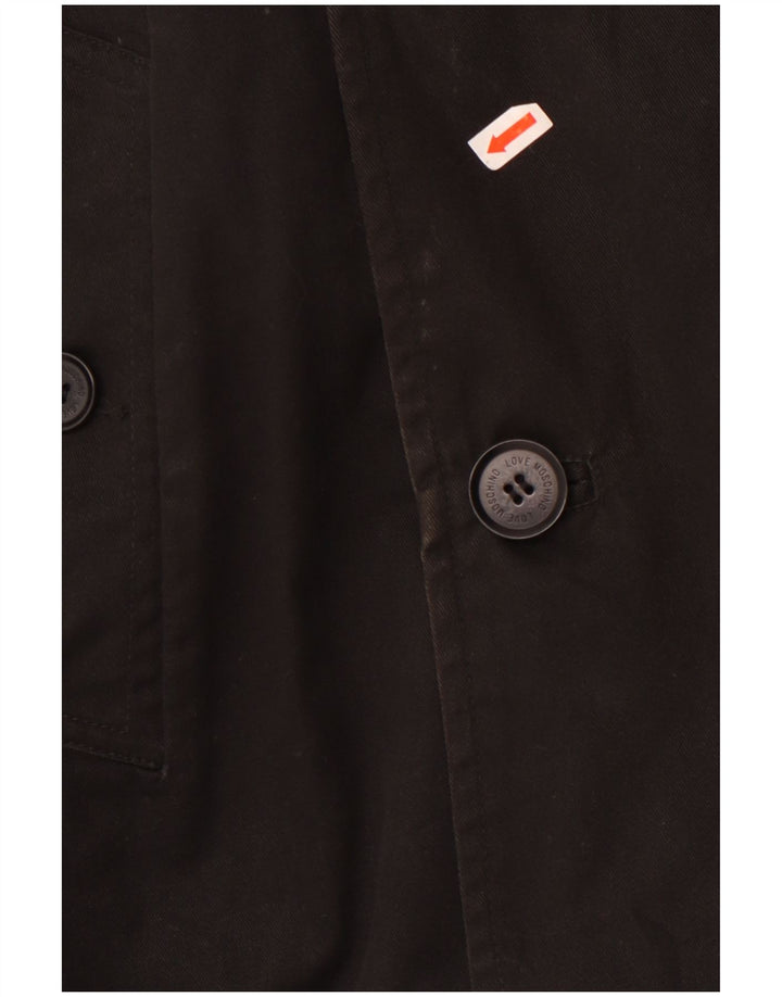 Moschino Hombre Chaquetón UK 42 XL Algodón Negro