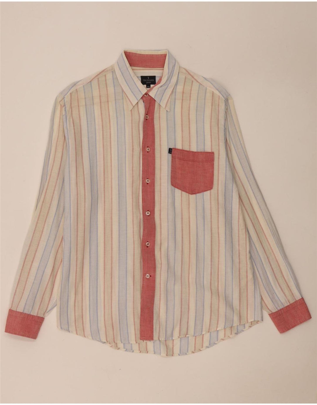 Camisa Hombre Trussardi Jeans 2XL Rayas Multicolor