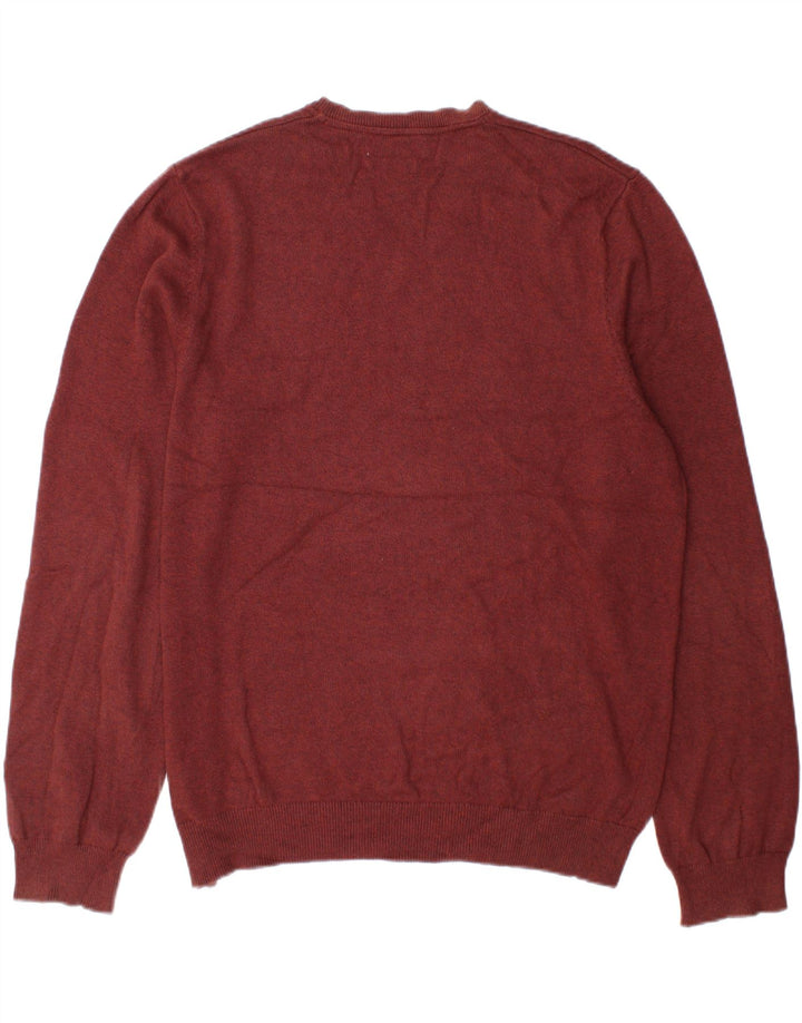 Marks & Spencer Jersey con cuello en V para hombre XL Algodón marrón