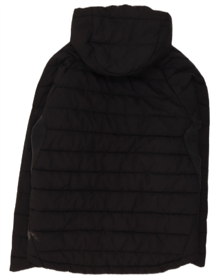 Nike - Chaqueta acolchada con capucha para hombre, talla 40, poliéster negro grande
