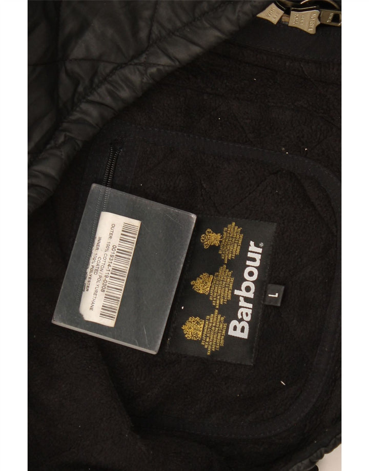 Barbour Chaqueta acolchada para hombre Reino Unido 40 Grande Algodón negro