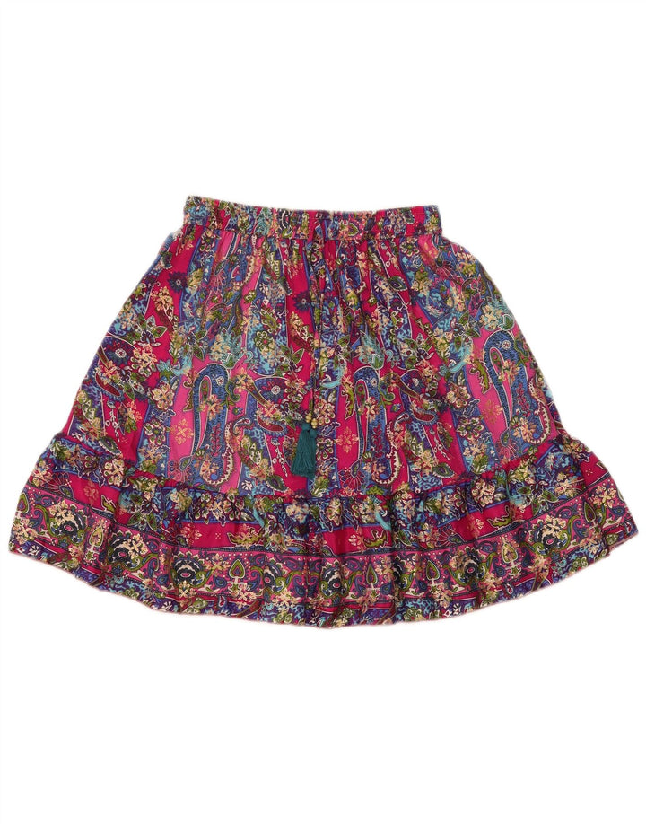 VINTAGE Falda acampanada para mujer W22 2XS Paisley multicolor