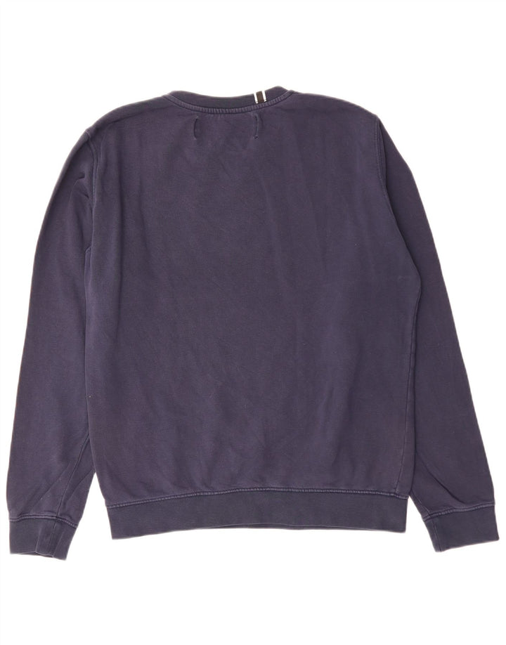 Replay Sudadera Gráfica para Hombre Jersey De Algodón Azul Marino Mediano