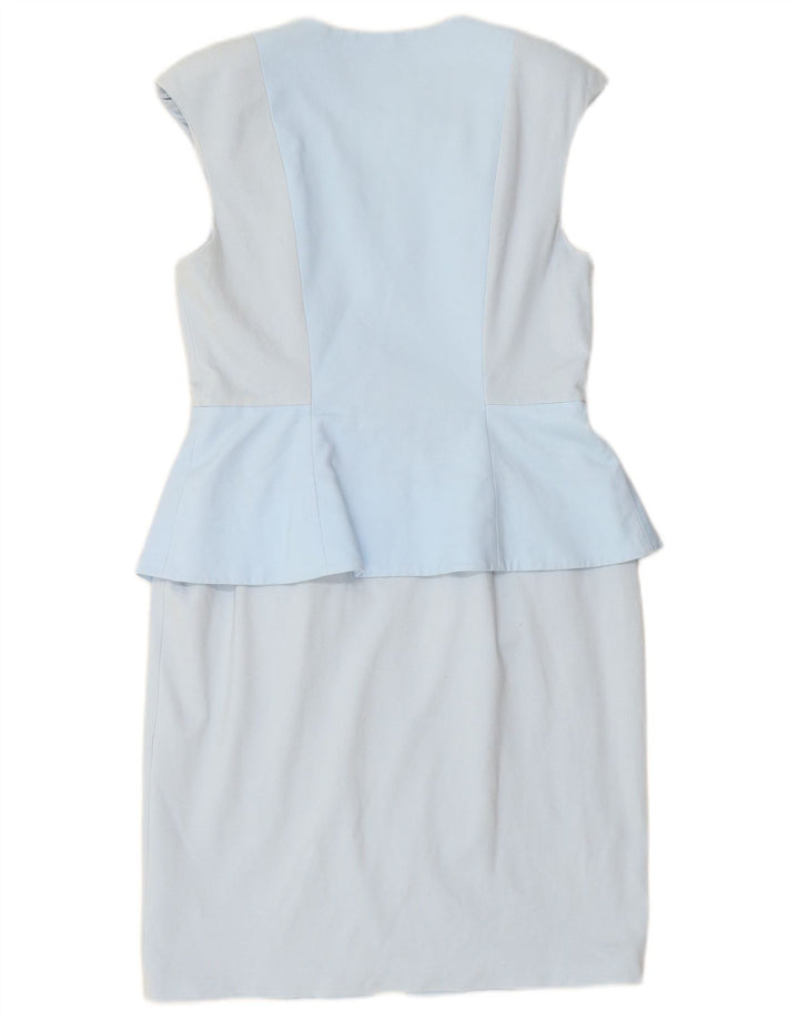 TED BAKER Vestido ajustado sin mangas para mujer Talla 4 Bloque de color azul grande