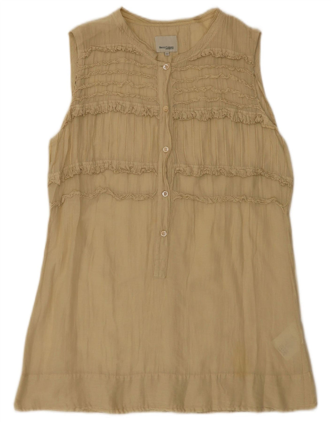 Henry Cottons Top tipo túnica sin mangas para mujer IT 44 Algodón beige medio