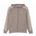 Adidas - Sudadera con capucha y cremallera para hombre, tamaño pequeño, poliéster gris