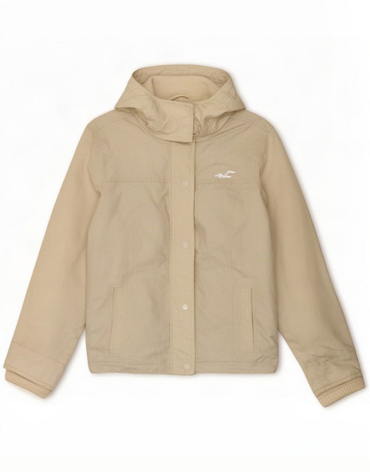 Chaqueta cortavientos Hollister para mujer UK 44 Grande Poliéster blanco