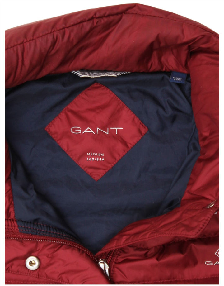 Gant Chaqueta acolchada con capucha para mujer UK 44 Poliéster burdeos mediano