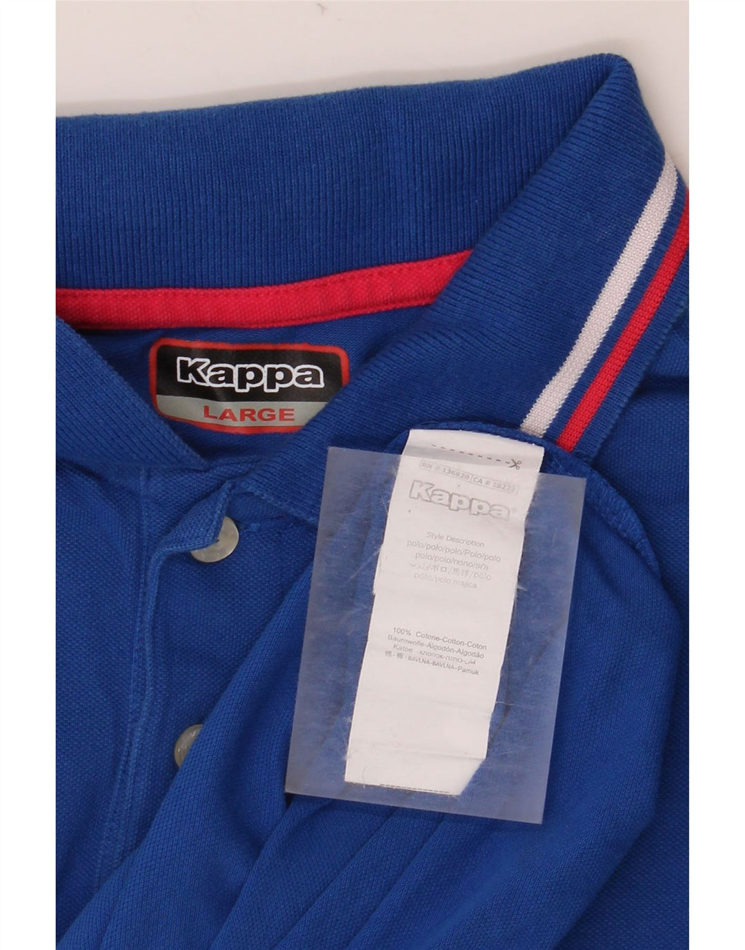 KAPPA Polo Hombre Grande Azul Algodón