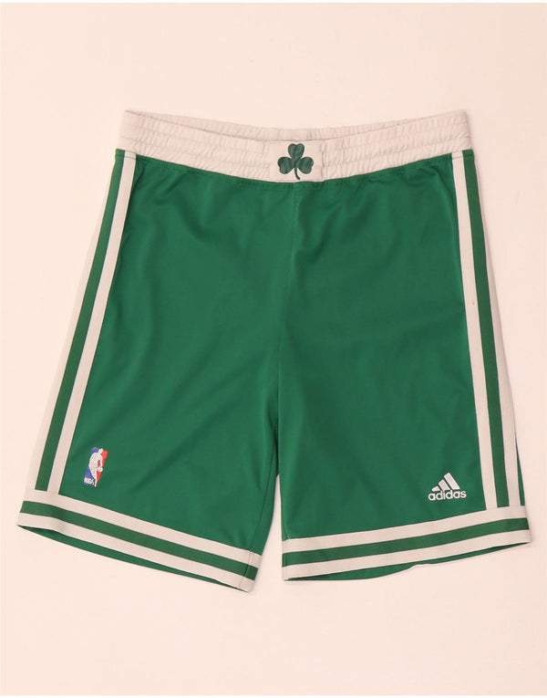 Adidas - Pantalones cortos deportivos para niños Boston Celtics 11-12 años, color verde