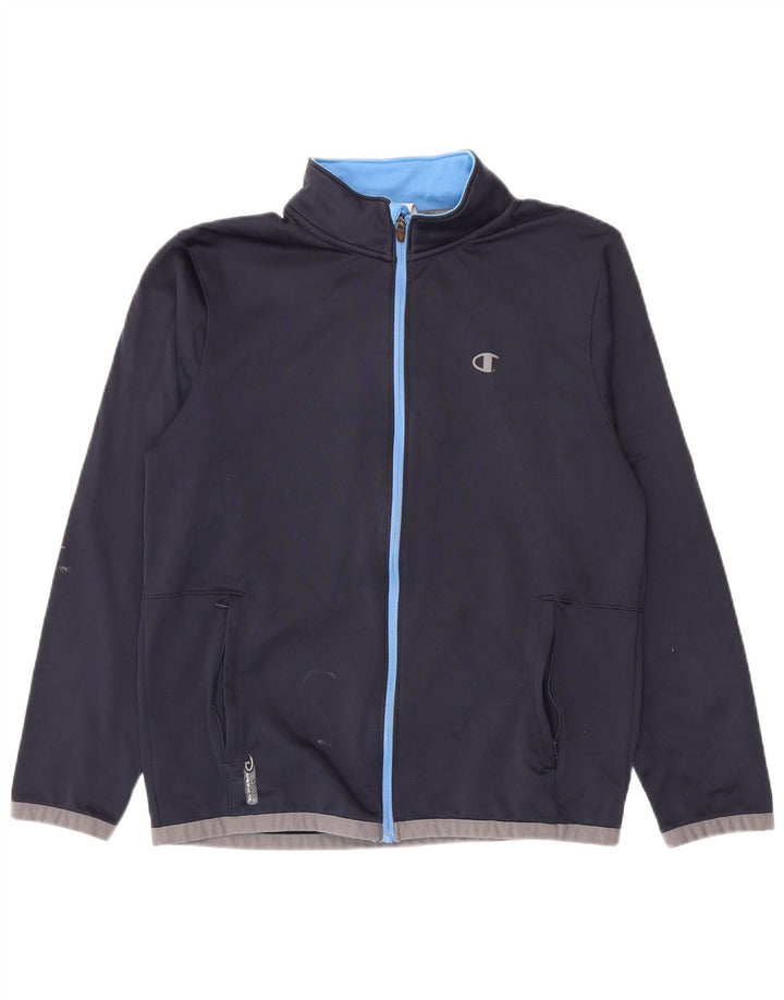Champion Chaqueta De Chándal Para Hombre Poliéster Color Block Azul Marino Mediano