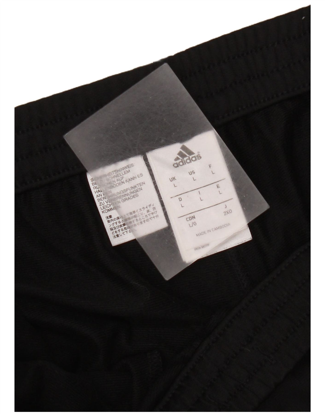 Adidas Hombre Pantalones De Chándal Joggers Grande Negro Poliéster