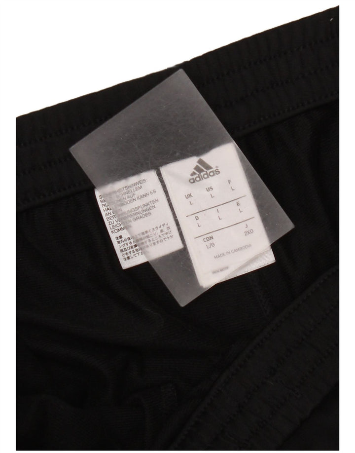 Adidas Hombre Pantalones De Chándal Joggers Grande Negro Poliéster