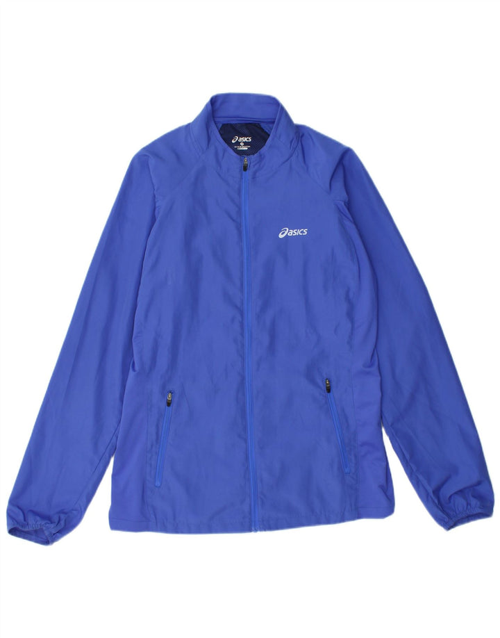 ASICS Chaqueta de chándal para mujer UK 12 Poliéster azul medio