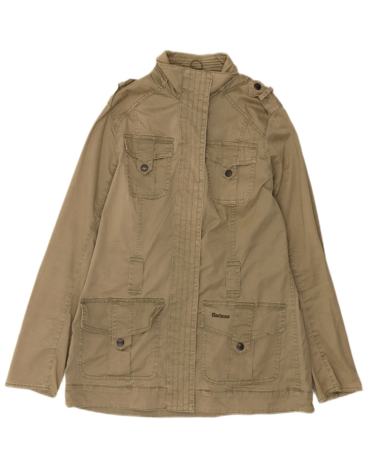 Barbour Chaqueta militar para mujer Reino Unido 10 Pequeño Algodón caqui