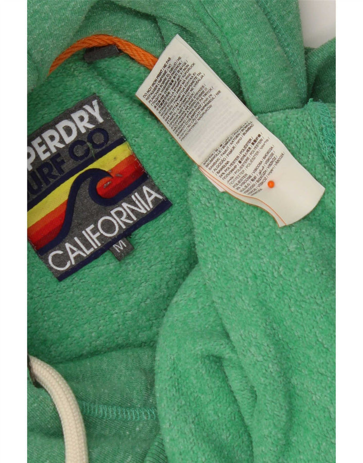 Superdry Jersey con capucha gráfica de algodón verde medio
