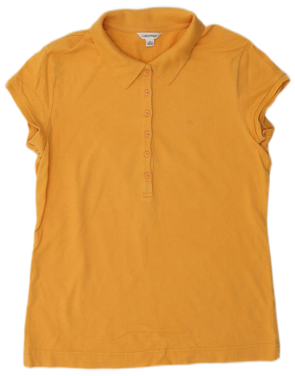 Polo Calvin Klein para mujer Reino Unido 14 Algodón amarillo medio