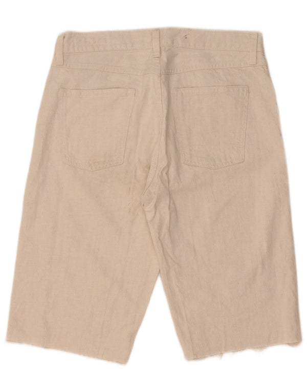 Zara Mujer Shorts Vaqueros EU 40 Medium W30 Algodón Blanco