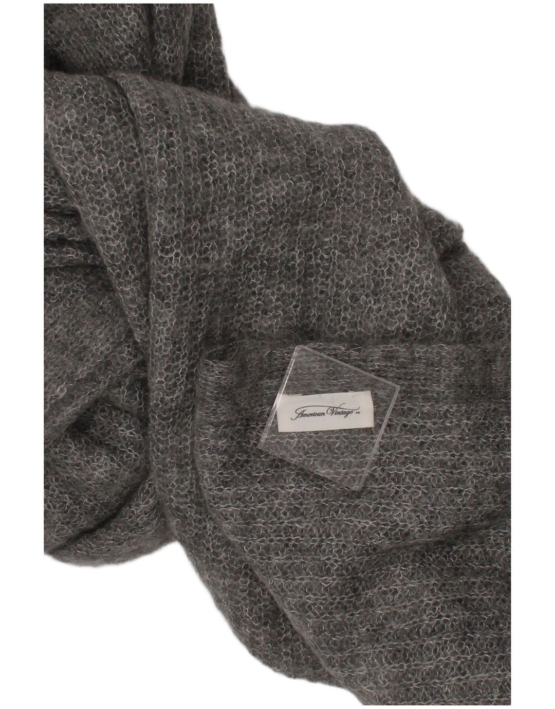 American Vintage Bufanda Rectángulo de Punto para Mujer Talla única Gris