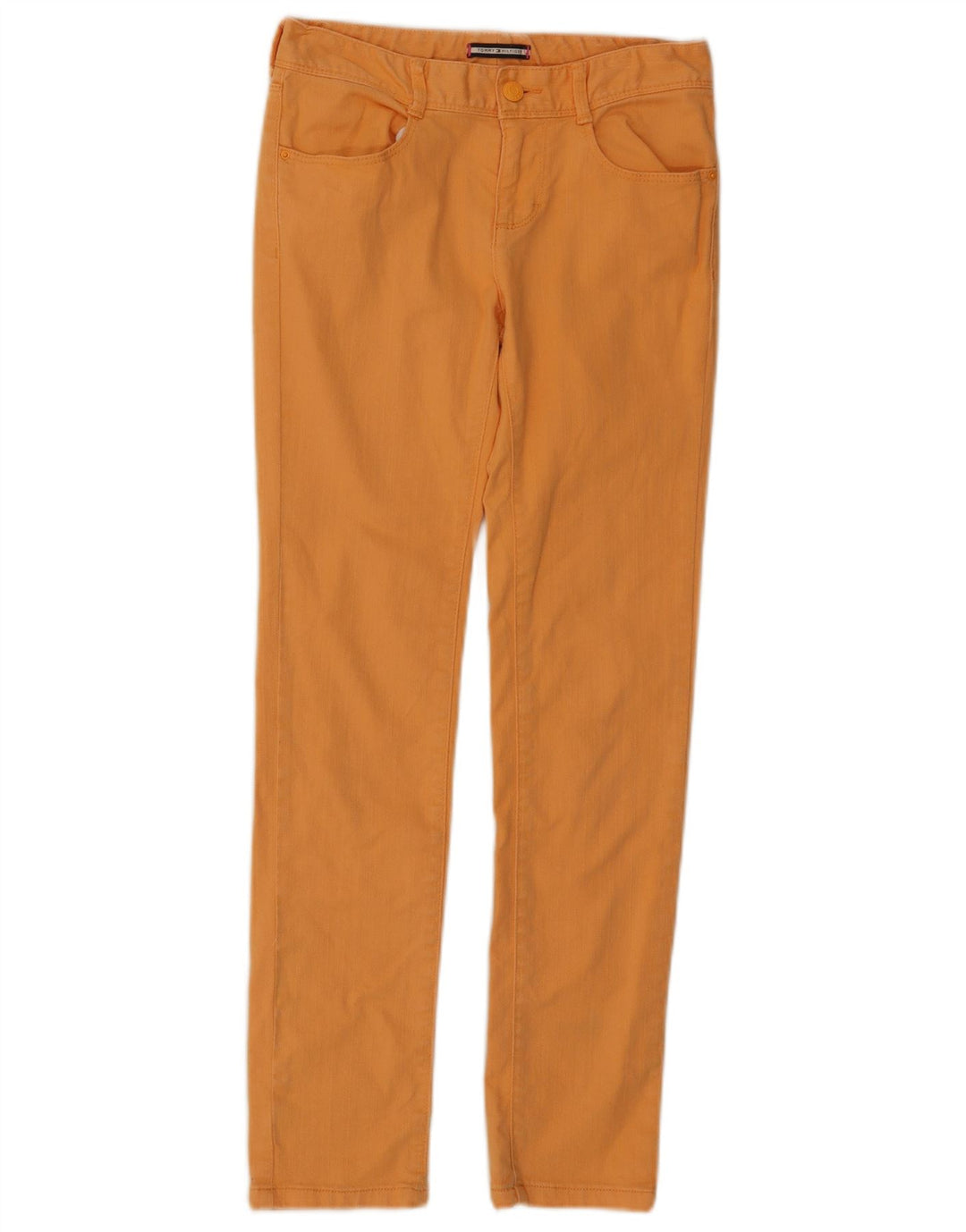 TOMMY HILFIGER Pantalones casuales ajustados para niña 11-12 años W25 L27 Naranja