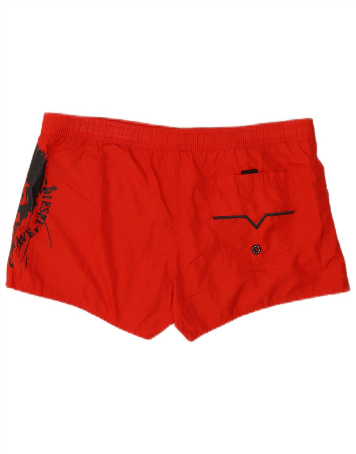 Diesel Hombre Bañador Con Estampado De Poliéster Rojo Medio