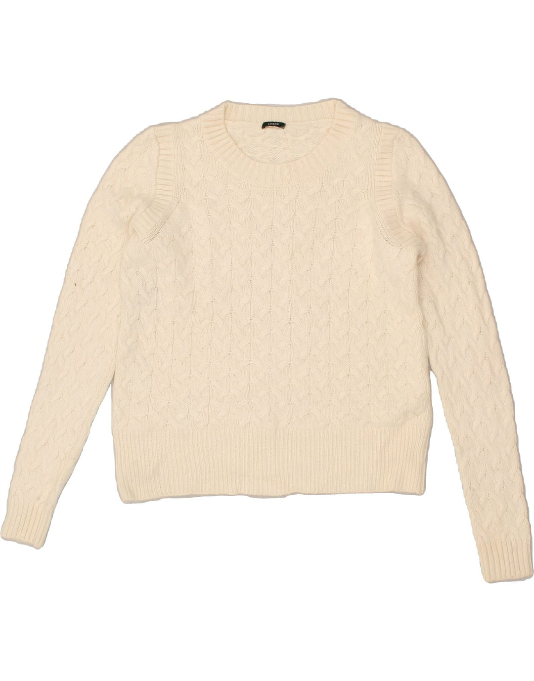 J. CREW Womens Crew Neck Jumper Sweater UK 10 Small Off White | Vintage J. Crew | Thrift | Second-Hand J. Crew | Used Clothing | Messina Hembry 
