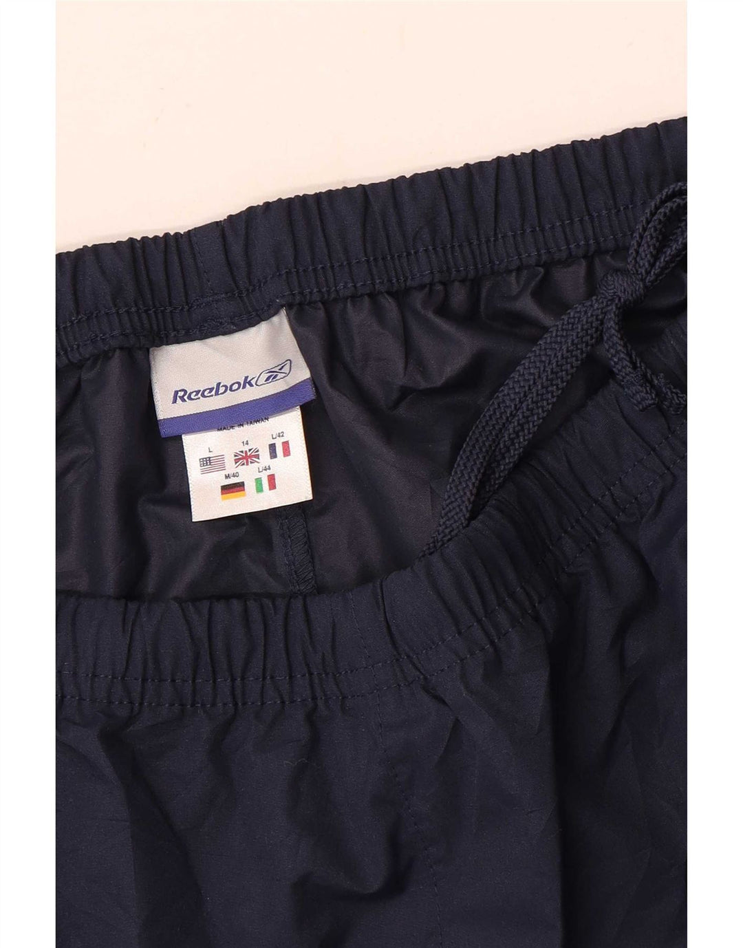 Reebok - Pantalones de chándal para mujer, talla 40, talla grande, poliéster, color azul marino