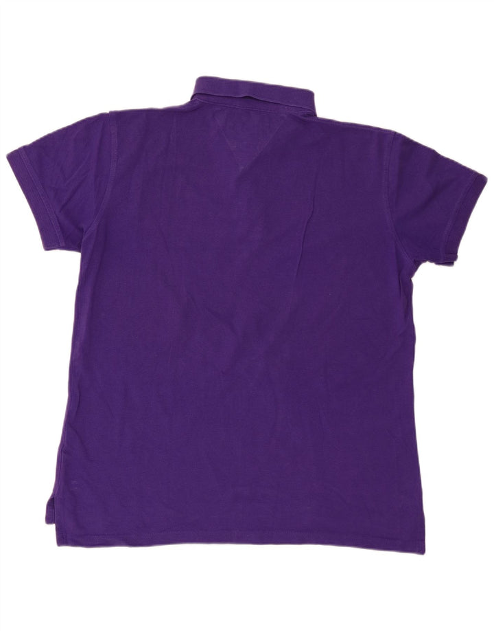 Polo Tommy Hilfiger Hombre Algodón Morado Medio