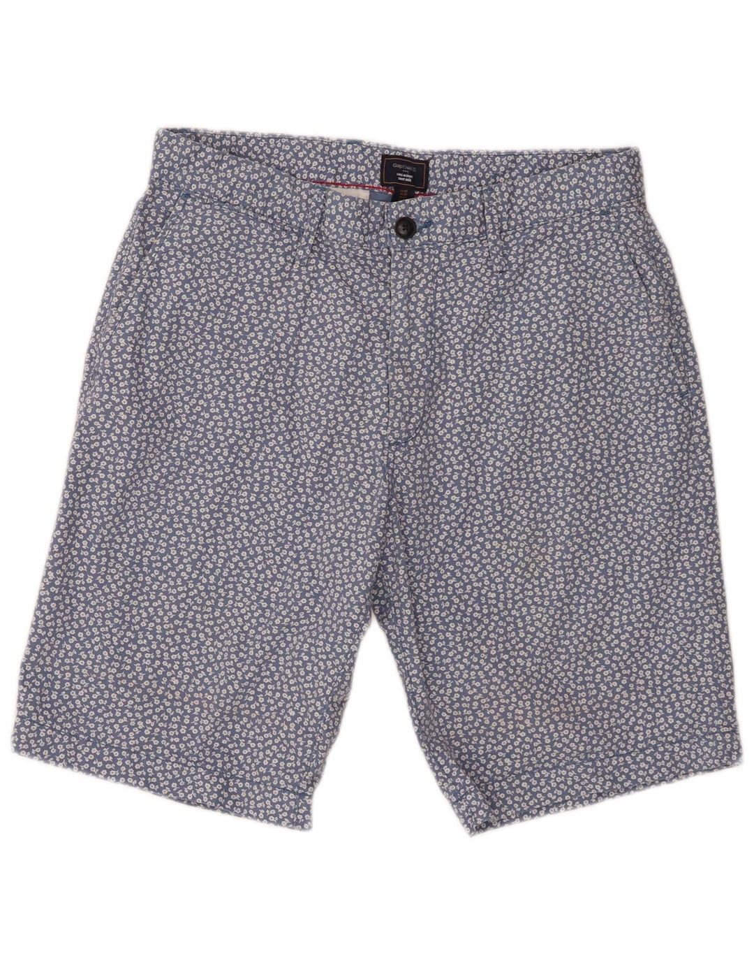 Gap Pantalones cortos chinos caquis para hombre W32 Algodón floral azul medio