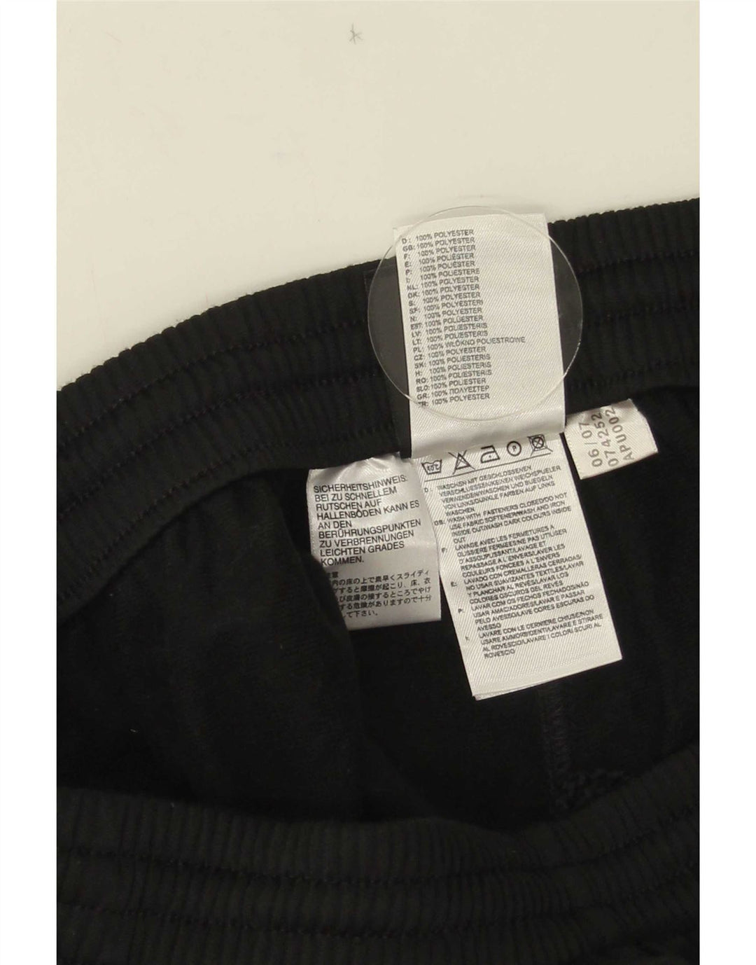 Adidas Pantalones de chándal para hombre UK 40/42 Medium Negro Colorblock Poliéster