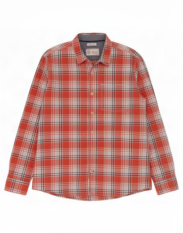 Camisa de corte clásico para hombre de Fat Face XL de algodón a cuadros rojos