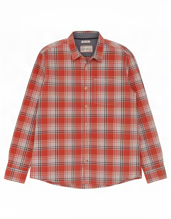 Camisa de corte clásico para hombre de Fat Face XL de algodón a cuadros rojos