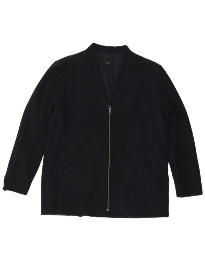 COS Chaqueta Bomber para Mujer Reino Unido 14 Grande Lana Azul Marino