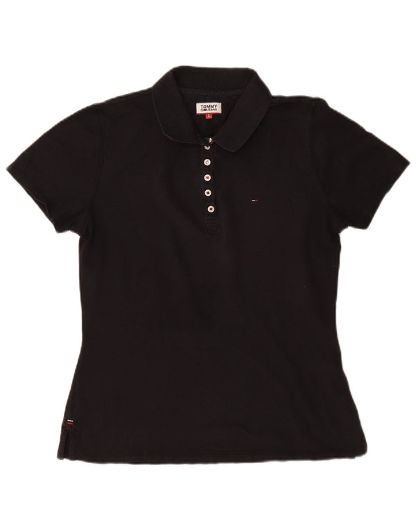 Tommy Hilfiger Polo para mujer UK 44 Grande Algodón negro