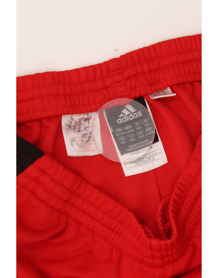 Adidas Pantalones de chándal para niño 13-14 años Rojo Colorblock Poliéster