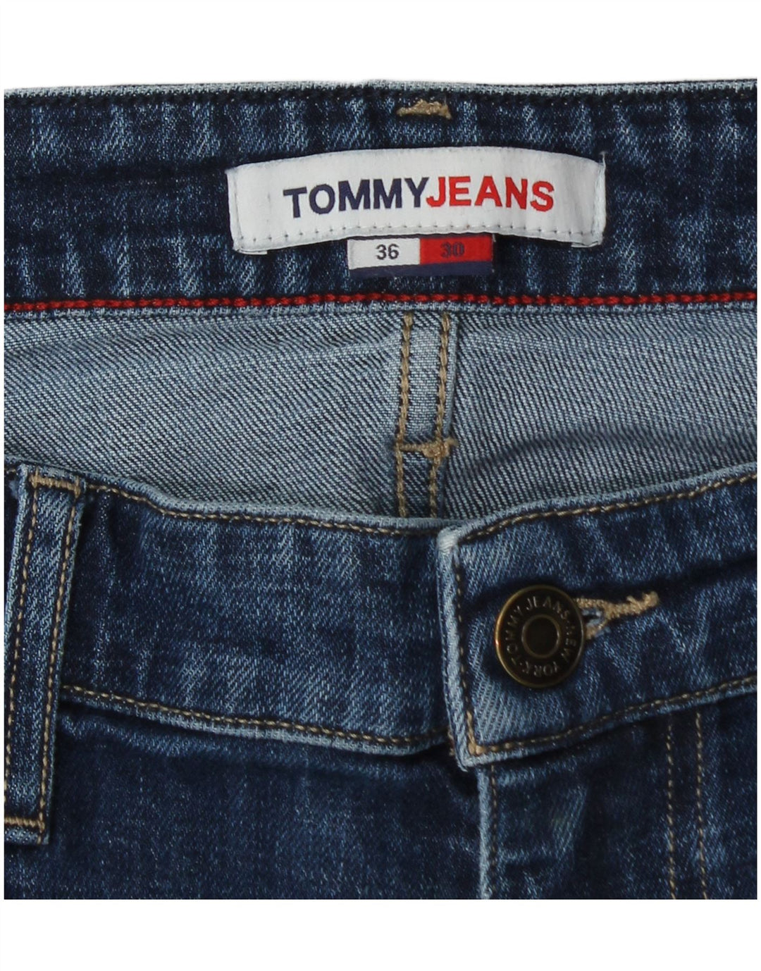 TOMMY HILFIGER Vaqueros Bootcut para hombre W36 L28 Algodón azul