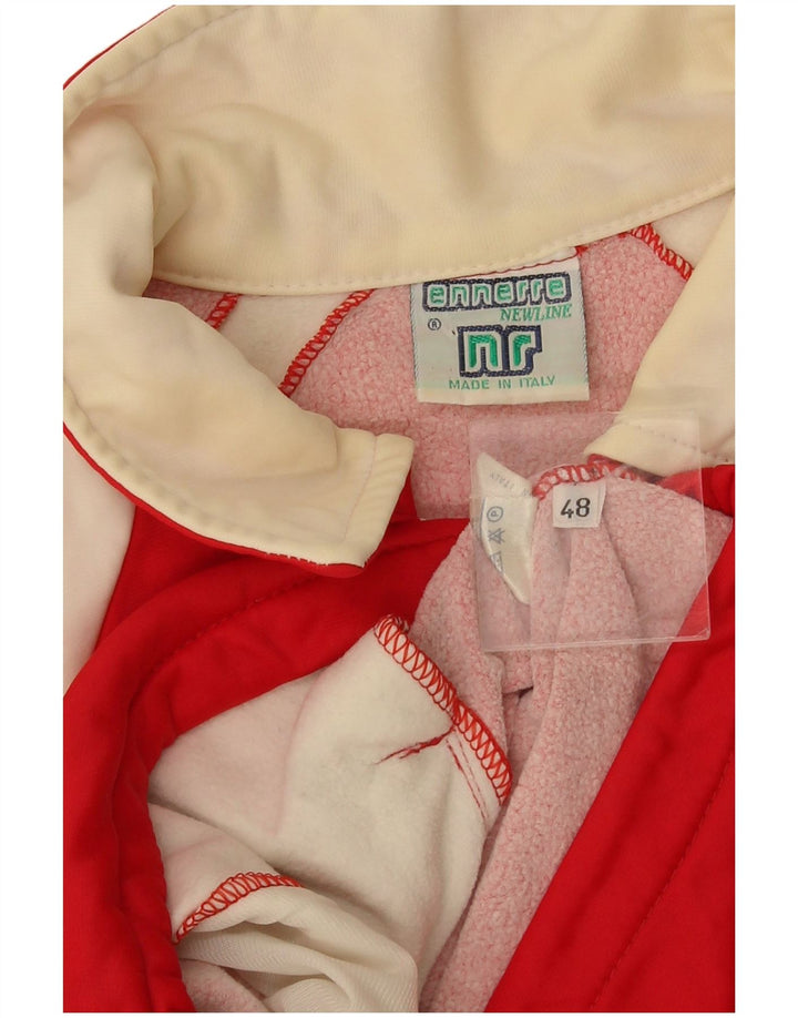 Ennerre Chaqueta de chándal para hombre IT 48 Medium Red Colourblock