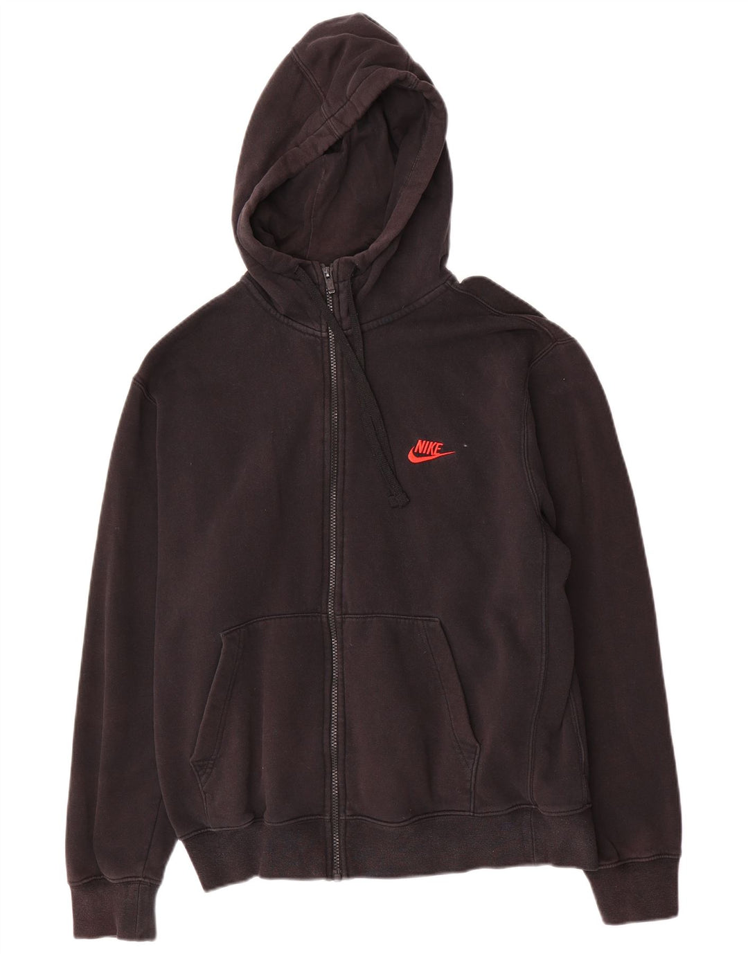 Nike - Sudadera con capucha y cremallera para hombre, talla pequeña, color negro