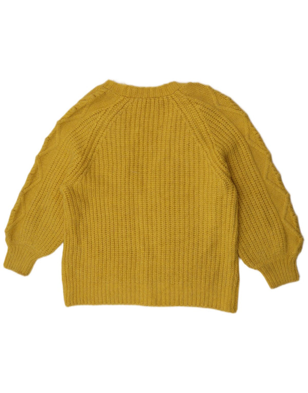 Marks & Spencer Suéter tipo cárdigan abierto para mujer Reino Unido 46 Acrílico amarillo grande