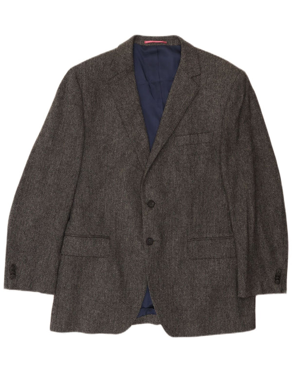 Gant Chaqueta tipo blazer de 2 botones para hombre IT 54 2XL Lana de espiga gris