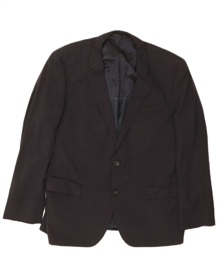 Hugo Boss Chaqueta tipo blazer de 2 botones para hombre EU 54 2XL Lana virgen azul marino