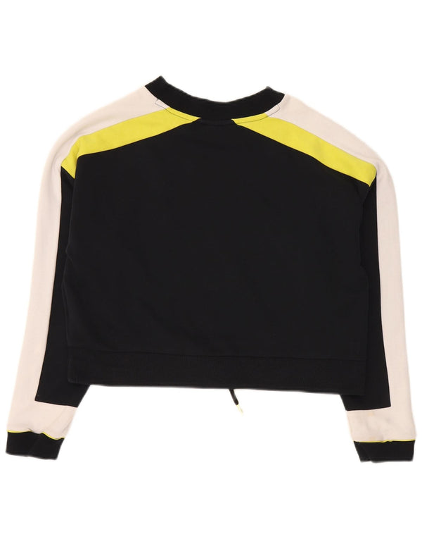 Puma Sudadera con gráfico extragrande para mujer UK 6 XS Black Colourblock