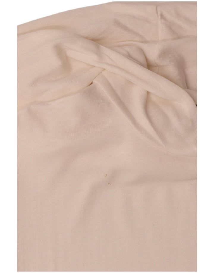 Massimo Dutti Jersey con capucha para mujer UK 42 Medium White Lyocell