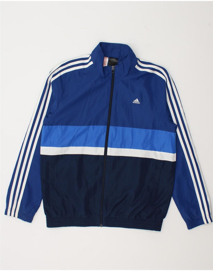 Adidas Chubasquero para niño 13-14 años Azul marino Colorblock Poliéster