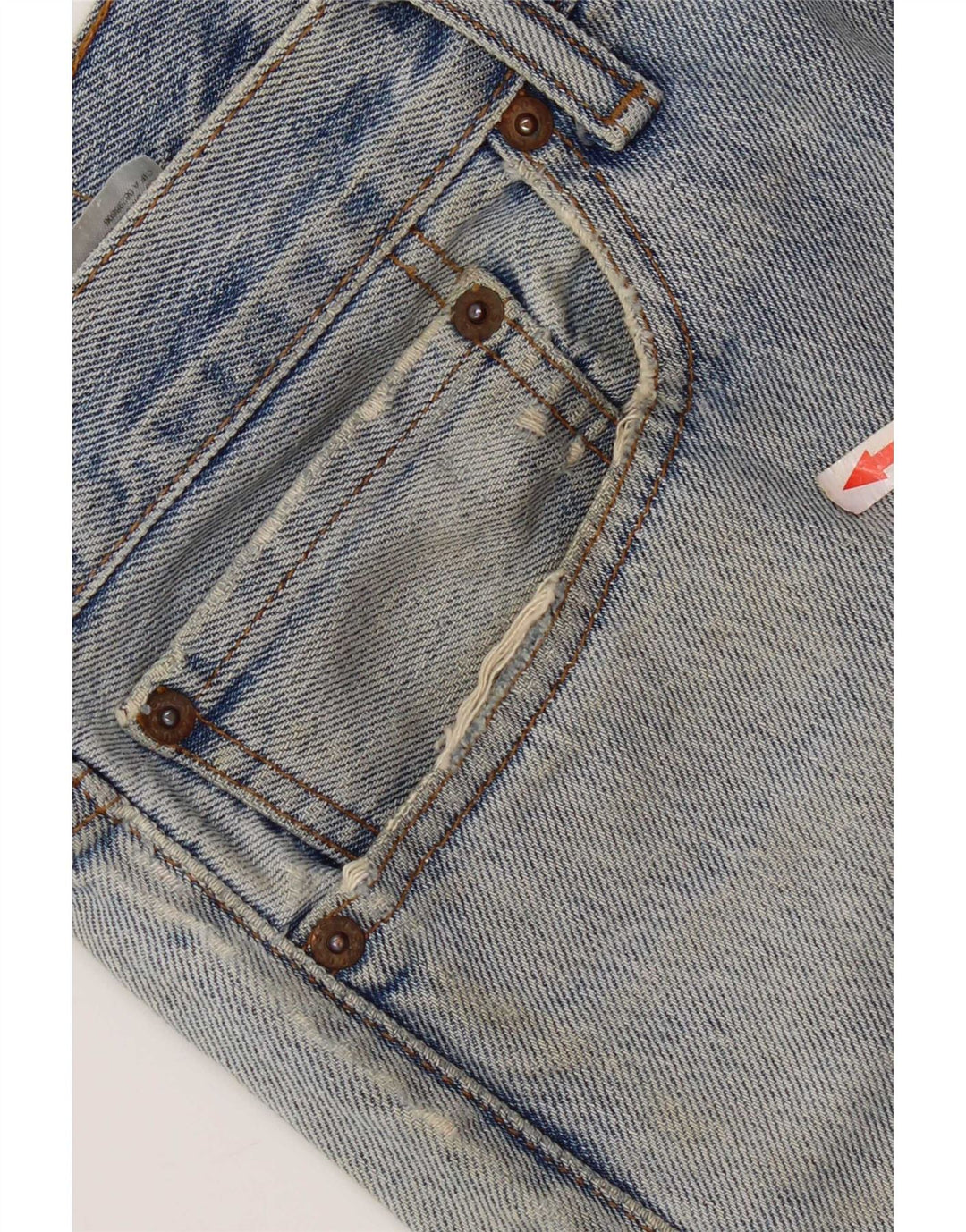 Levi's Jeans rectos desgastados 505 para hombre W34 L28 Algodón azul