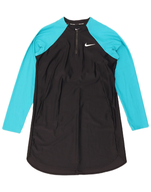 Nike Top largo de natación para mujer, manga larga, talla S, color negro