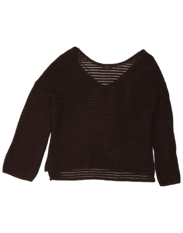 Massimo Dutti Blusa Oversize de Manga Larga para Mujer UK 40 Small Marrón