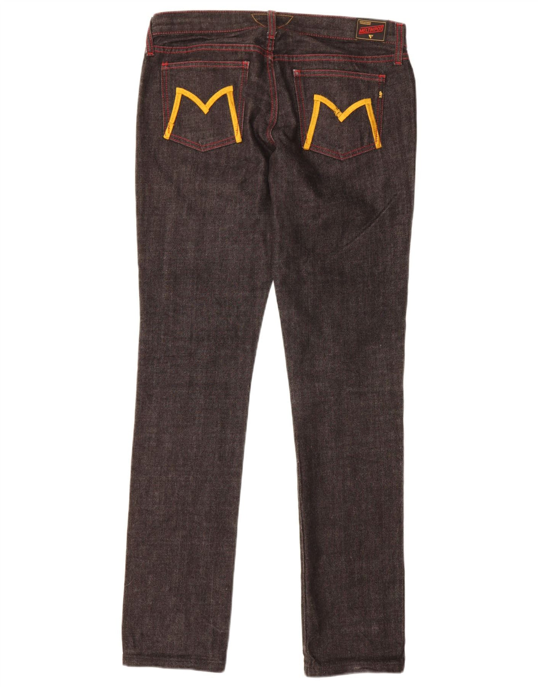 Meltin' Pot Vaqueros ajustados de malla para mujer W33 L33 Algodón negro