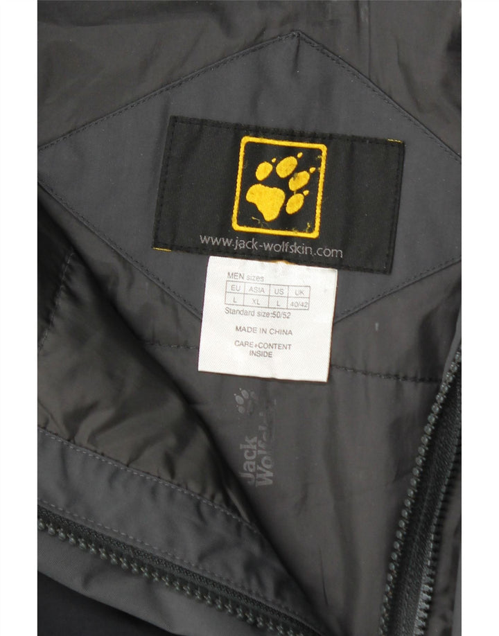 Jack Wolfskin Chaqueta cortavientos para hombre Reino Unido 40/42 Grande Gris Colorblock