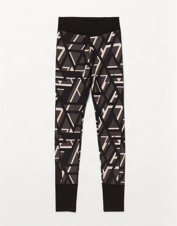 Adidas Leggings Climalite para mujer Reino Unido 8/10 Pequeño Negro Geométrico